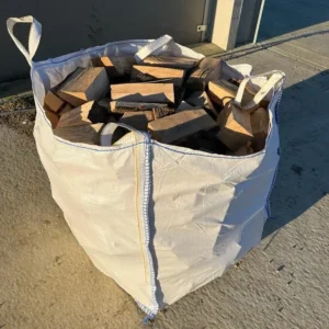 Order large bulk bag of hardwood logs for delivery.